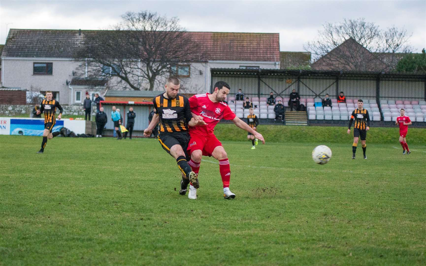 Huntly's Cammy Bowden in action at Lossiemouth this season - but is the campaign going to be completed? Picture: Becky Saunderson..