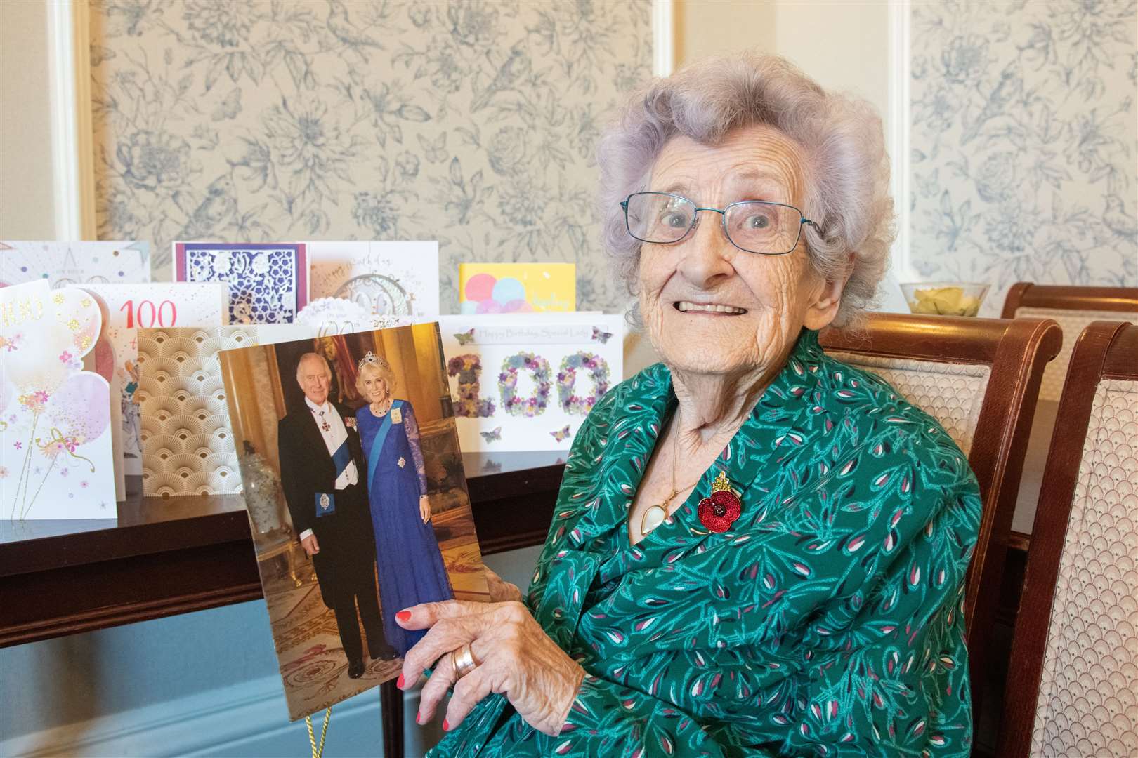 Jessie MacKenzie celebrates her 100th Birthday at the Sunninghill Hotel in Elgin. ..Picture: Daniel Forsyth..