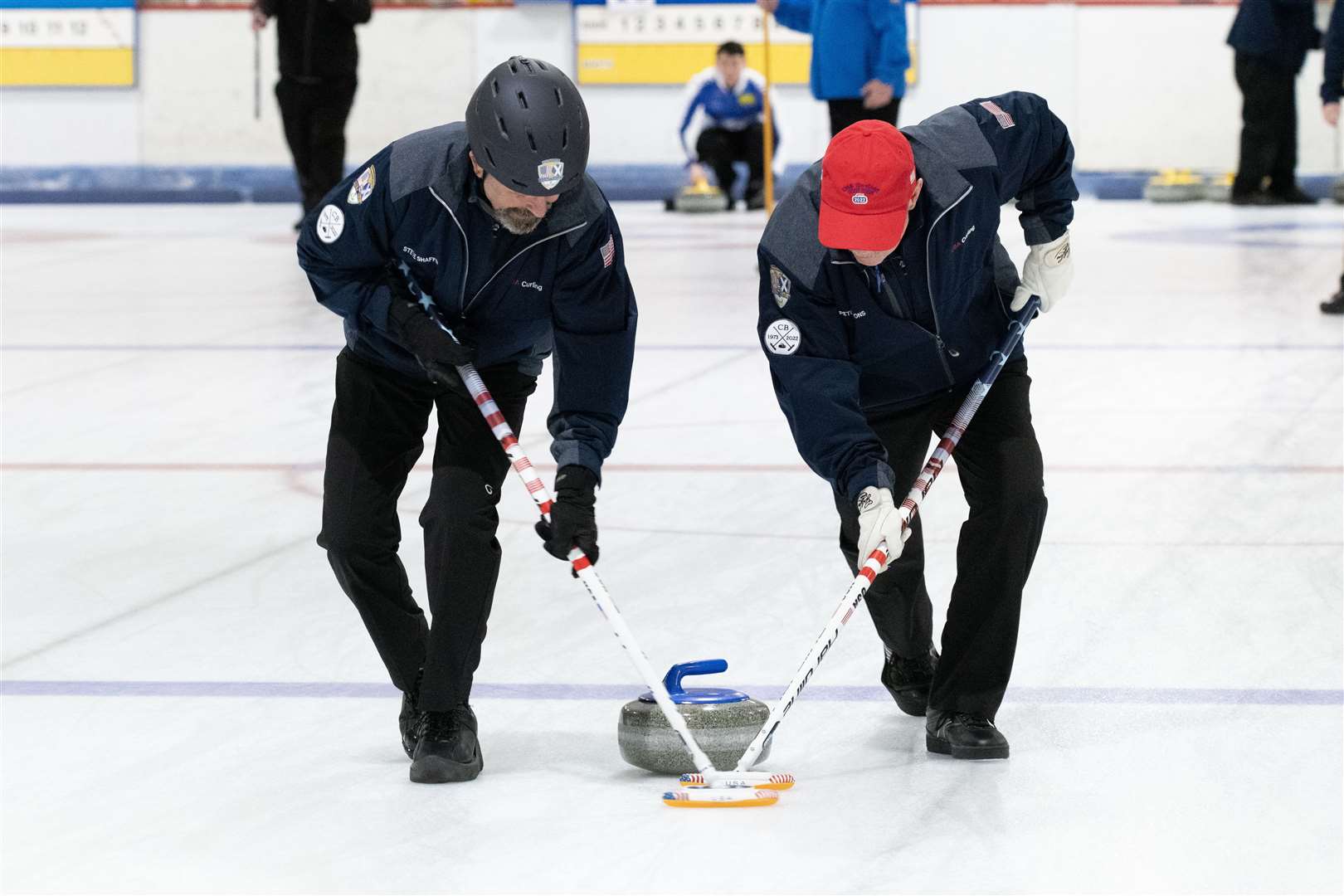 Curling action at Moray Leisure Centre. Picture: Beth Taylor.