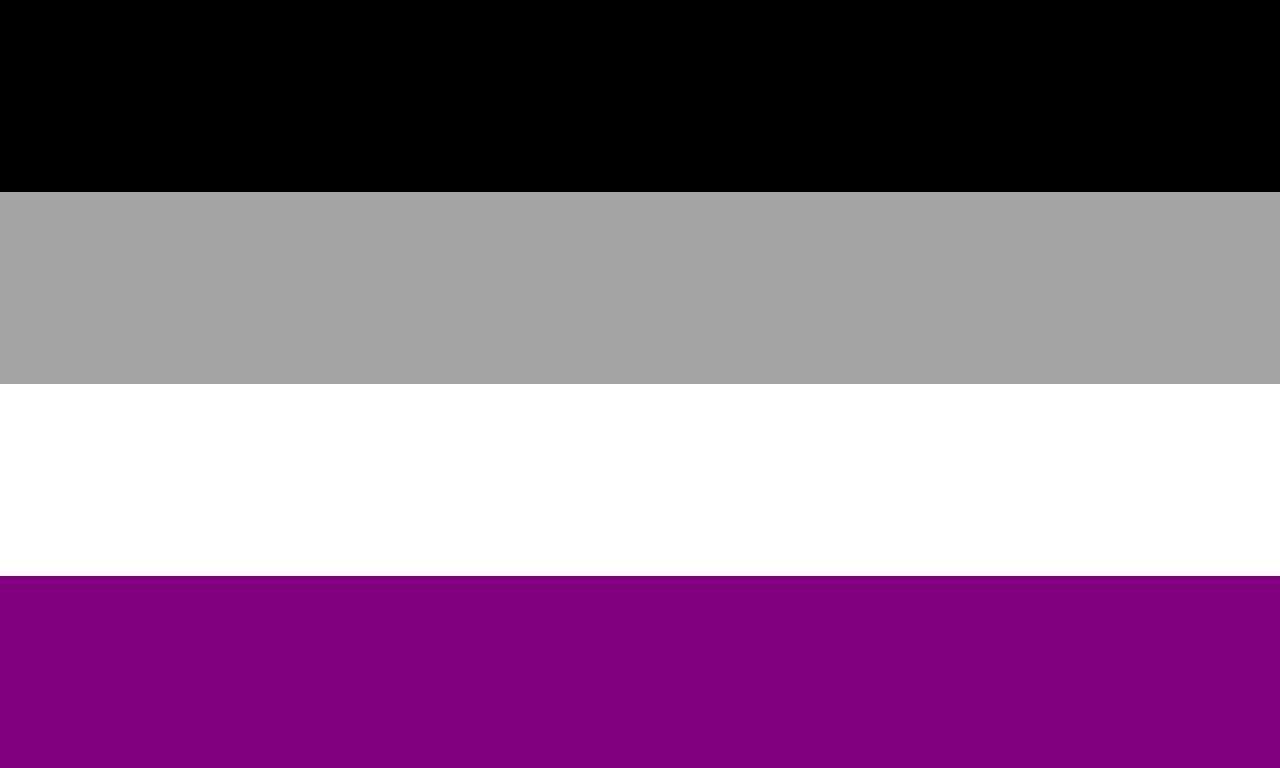 The pride flag representing asexuality.