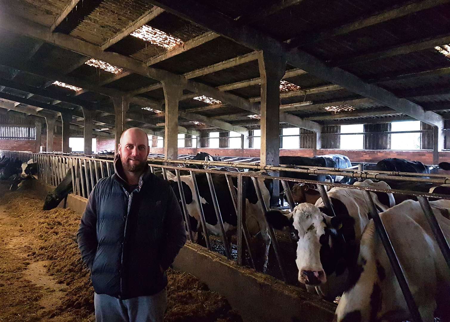Dairy farmer John Kerr, at Woodhead Farm in Ayrshire