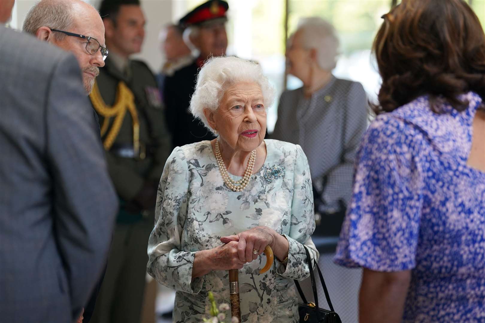 The Queen chatted to volunteers during her visit (Kirsty O’Connor/PA)