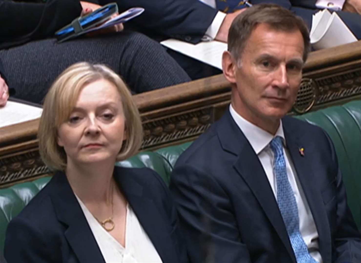 Former prime minister Liz Truss and Chancellor of the Exchequer Jeremy Hunt (House of Commons/PA)