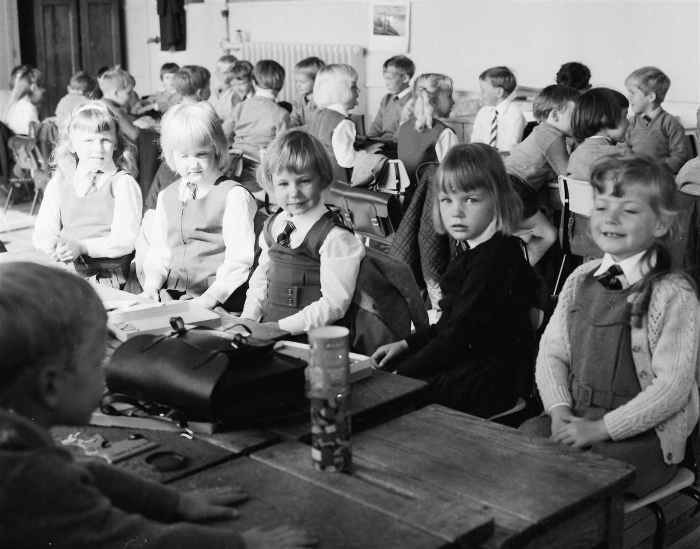 It's first day at school for these new P1s back in the early 1970s.