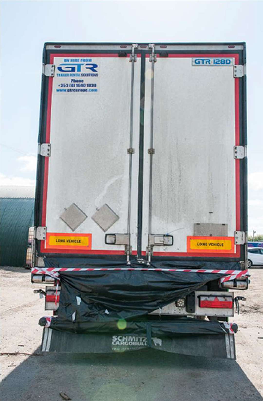 Photo of the doors on the trailer, which was shown at the Old Bailey (Essex Police/PA)
