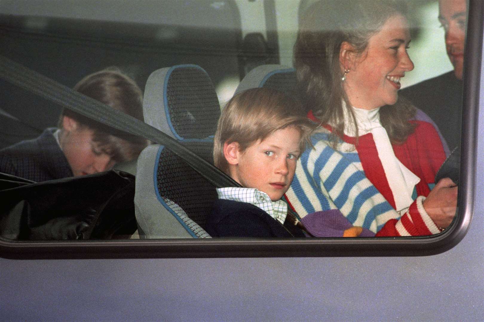 William and Harry with Tiggy Legge-Bourke in 1993 (PA)