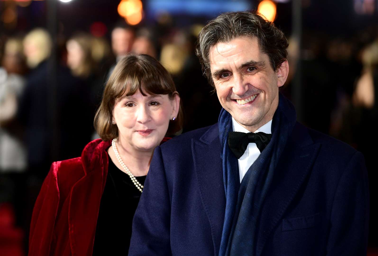 Stephen McGann (right) and Heidi Thomas attending the 1917 World Premiere at Leicester Square, London (Ian West/PA)