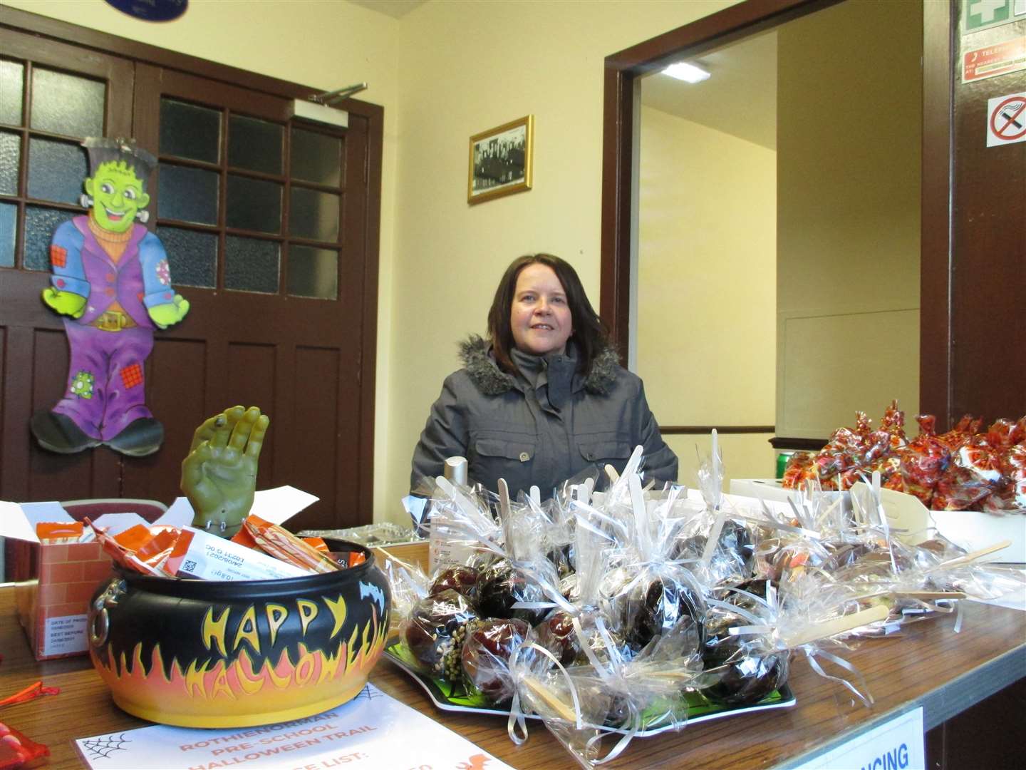 Event organiser Jenni Clark at the stall that was based at Rothienorman Hall.