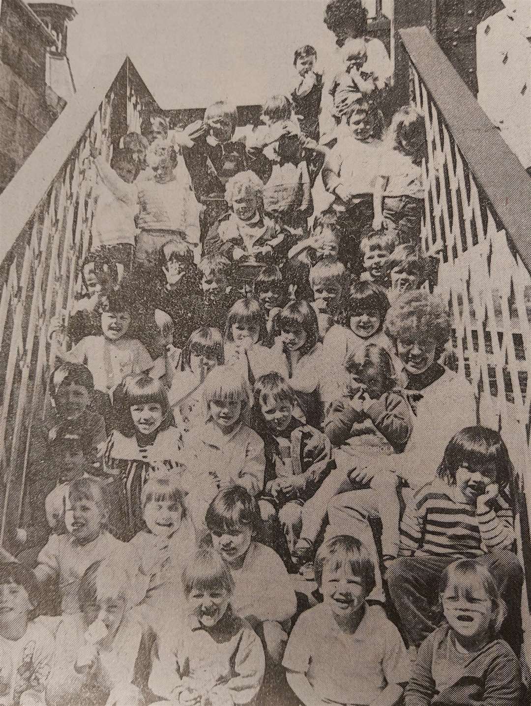 51 children from Fyvie Playgroup enjoyed a bus trip to Duthie Park, returning by train to Inverurie. (Turriff Advertiser 1988)