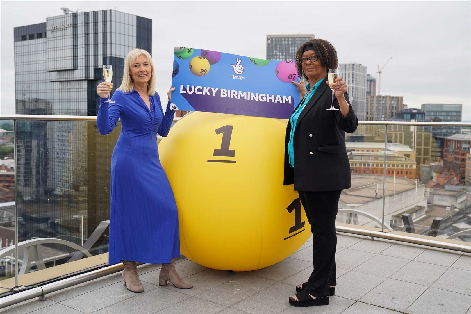 Birmingham-based Celeste Coles (right), won £3.6 million in The National Lottery in 2022 (Jacob King/PA)