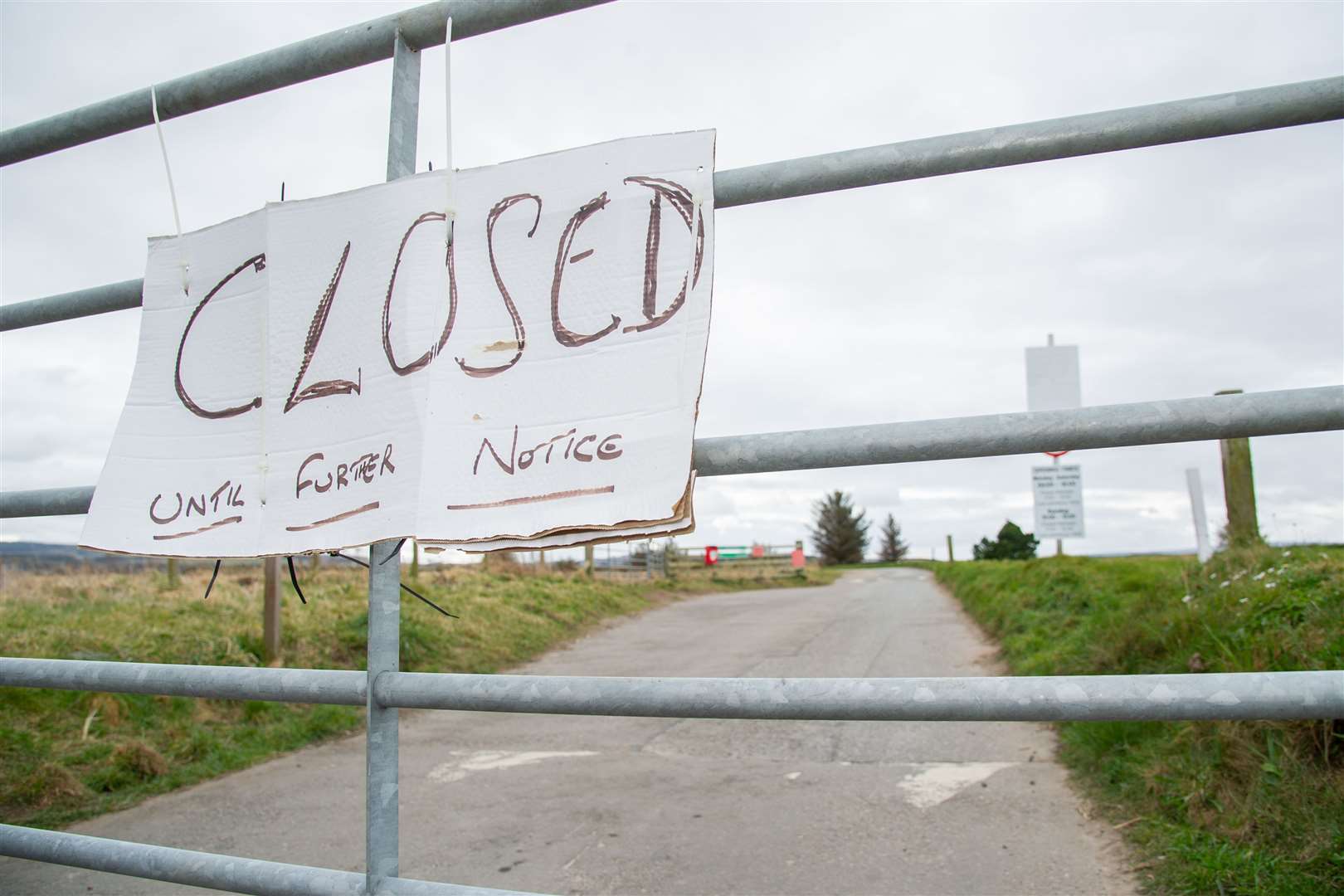 Gollachy Recycling Centre, Buckie, closed due to Coronavirus. ..Picture: Daniel Forsyth..