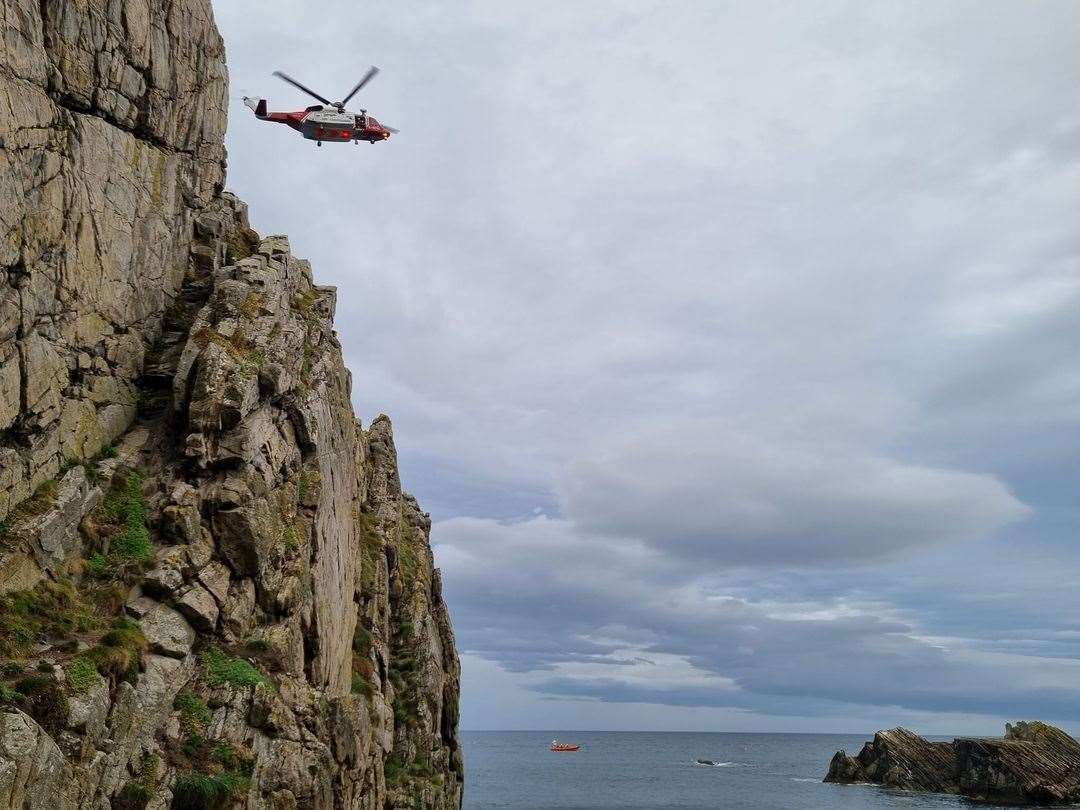 The second incident near Cullen on Sunday. Picture courtesy of the Coastguard.