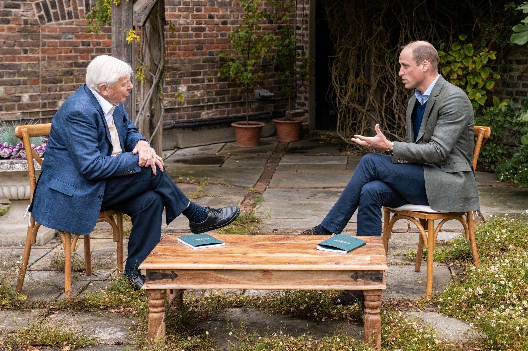 Sir David Attenborough and the Duke of Cambridge (Kensington Palace/The Earthshot Prize)