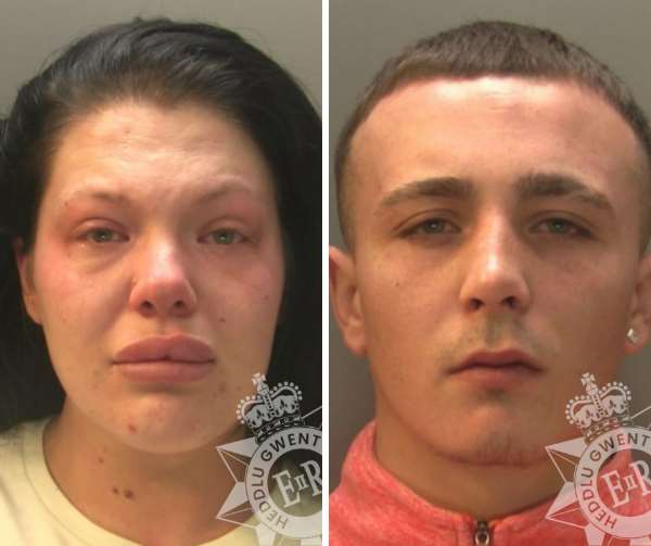 Amy Salter, 29, and Brandon Hayden, 19, have been jailed (Gwent Police/PA)