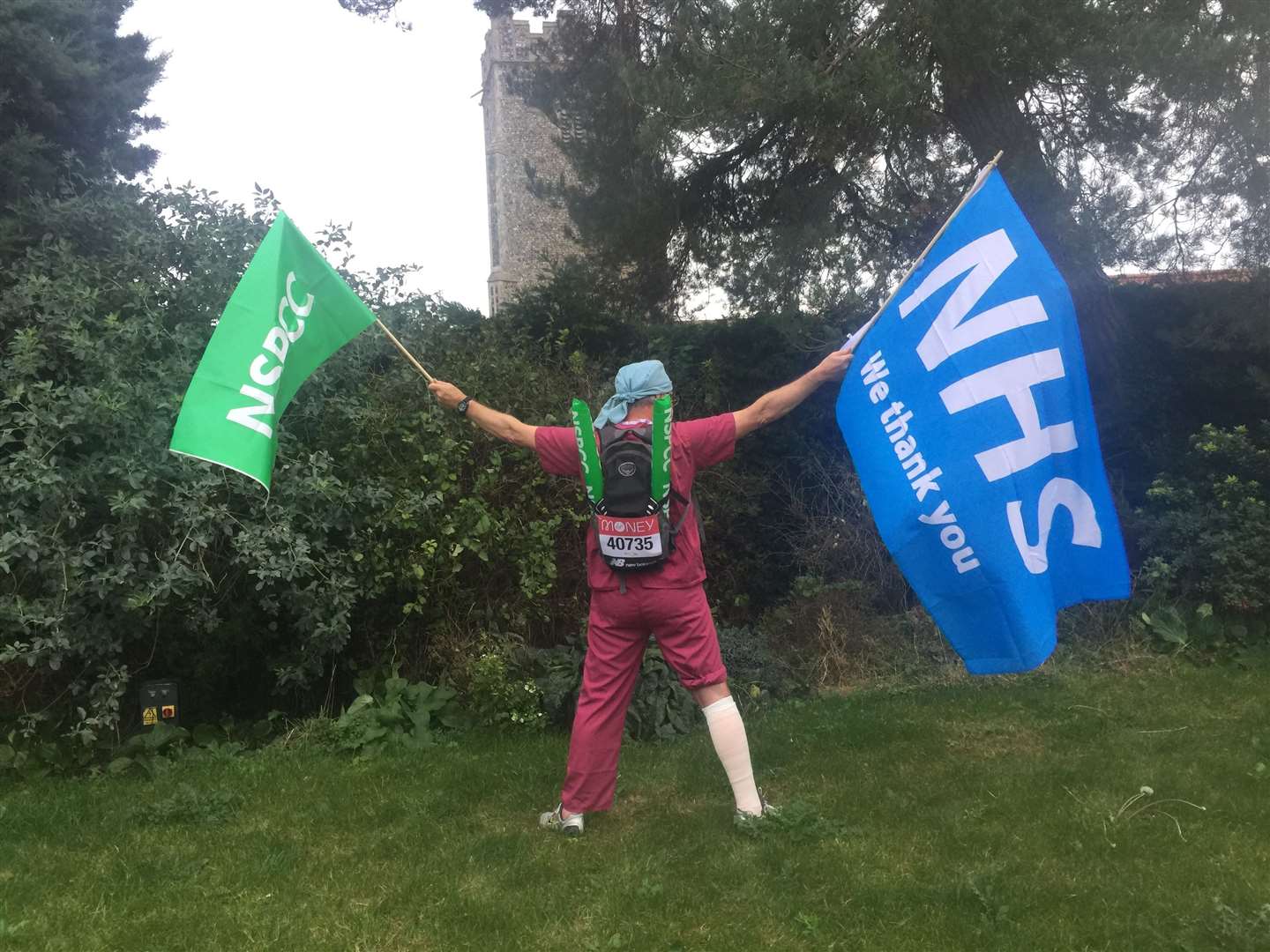 Mr Gallo is running the virtual London Marathon for the NSPCC and Colchester and Ipswich Hospitals Charity (Simon Gallo/PA)