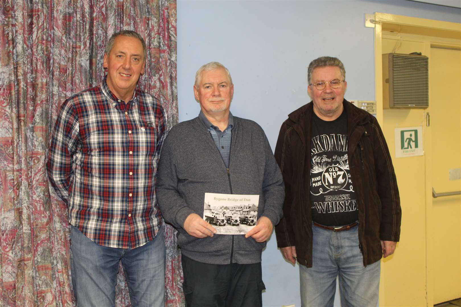 Grampian Postcard club secretary Brian Watt ( left) with Gordon Pirie, author of Bygone Bridge of Don and club member George Mauchline at this week's meeting. Picture: Griselda McGregor