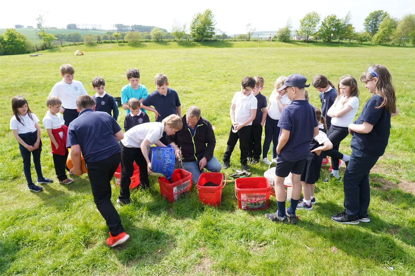 Monquhitter pupils planted potatoes which will be harvested and used at Turriff Show.