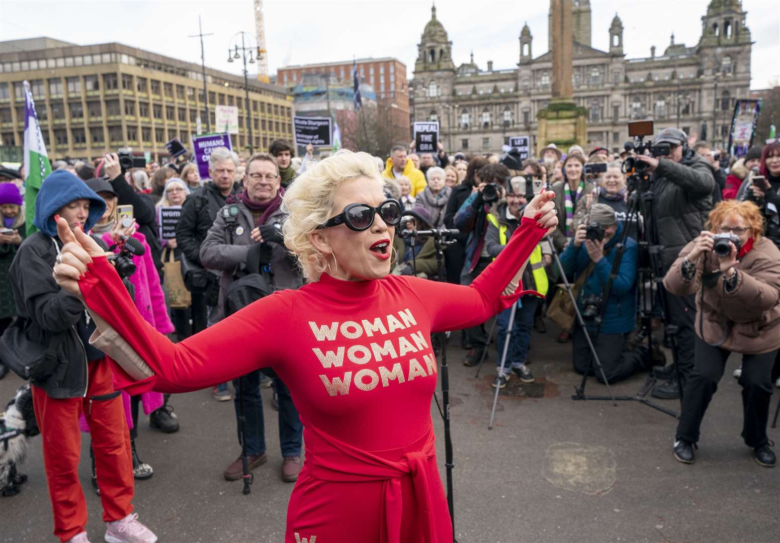 The event was organised by controversial gender critic Kellie-Jay Keen (Jane Barlow/PA)