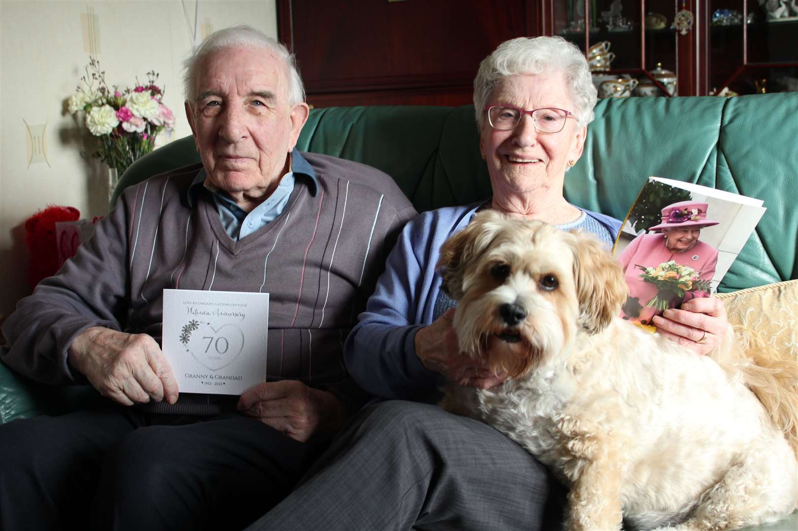 Margaret and Hector Steele with their dog Maddi.