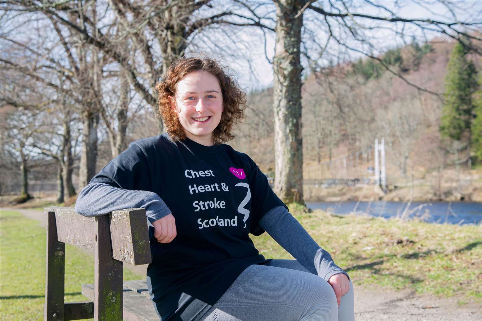 Jenna Rattray in training in Aberlour for her bid to run 24 miles to boost Chest, Heart and Stroke Scotland in memory of her granda, Alan Rattray. Picture: Daniel Forsyth.