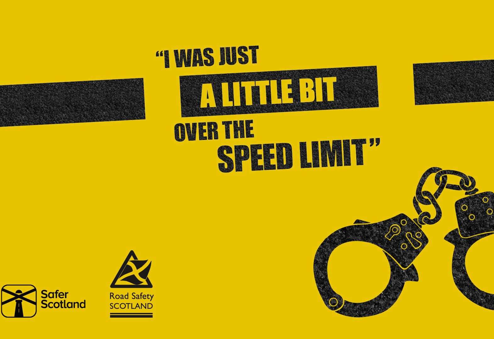 A poster from the campaign drives home the anti-speeding message.