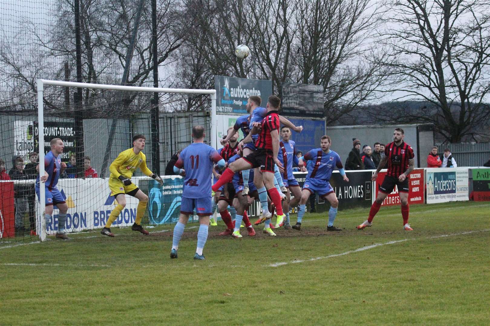Action from the eight-goal thriller between Inverurie Locos and Keith. Picture: Kyle Ritchie
