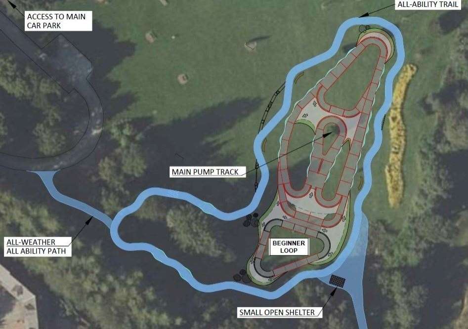 The proposal will create a new bike park at Alford.