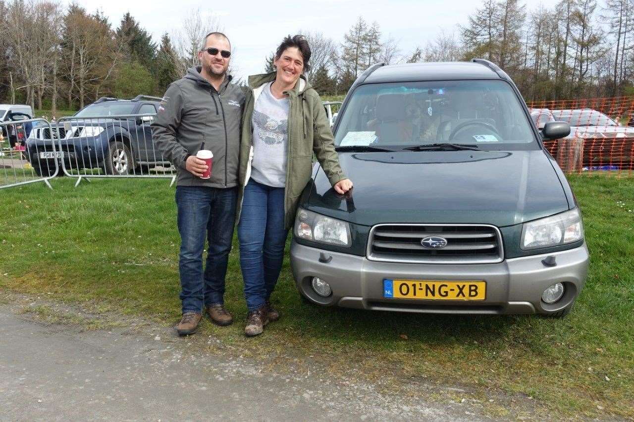 Jjaak and Margriet from Hollands called in on their tourof Scotland