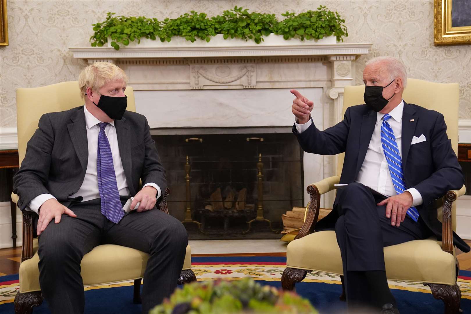 Boris Johnson meets Joe Biden at the White House (Stefan Rousseau/PA)