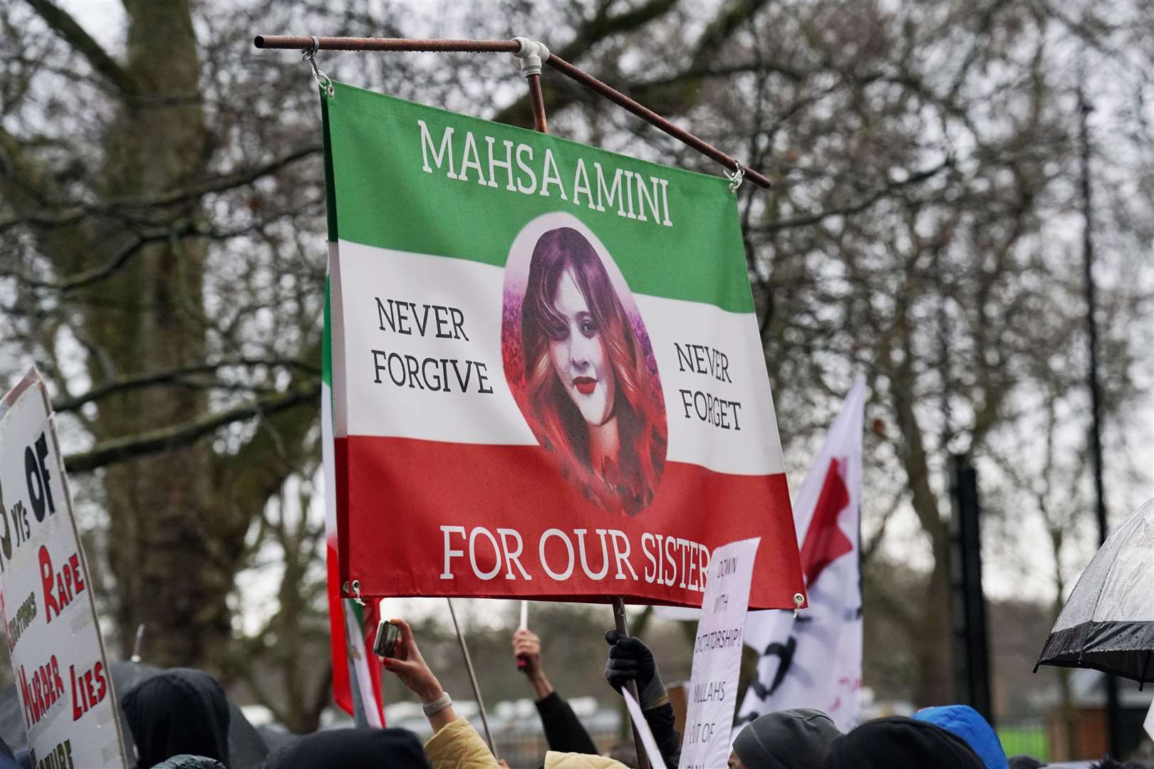Protests exploded in Iran after the death of Mahsa Amini in September (Jonathan Brady/PA)