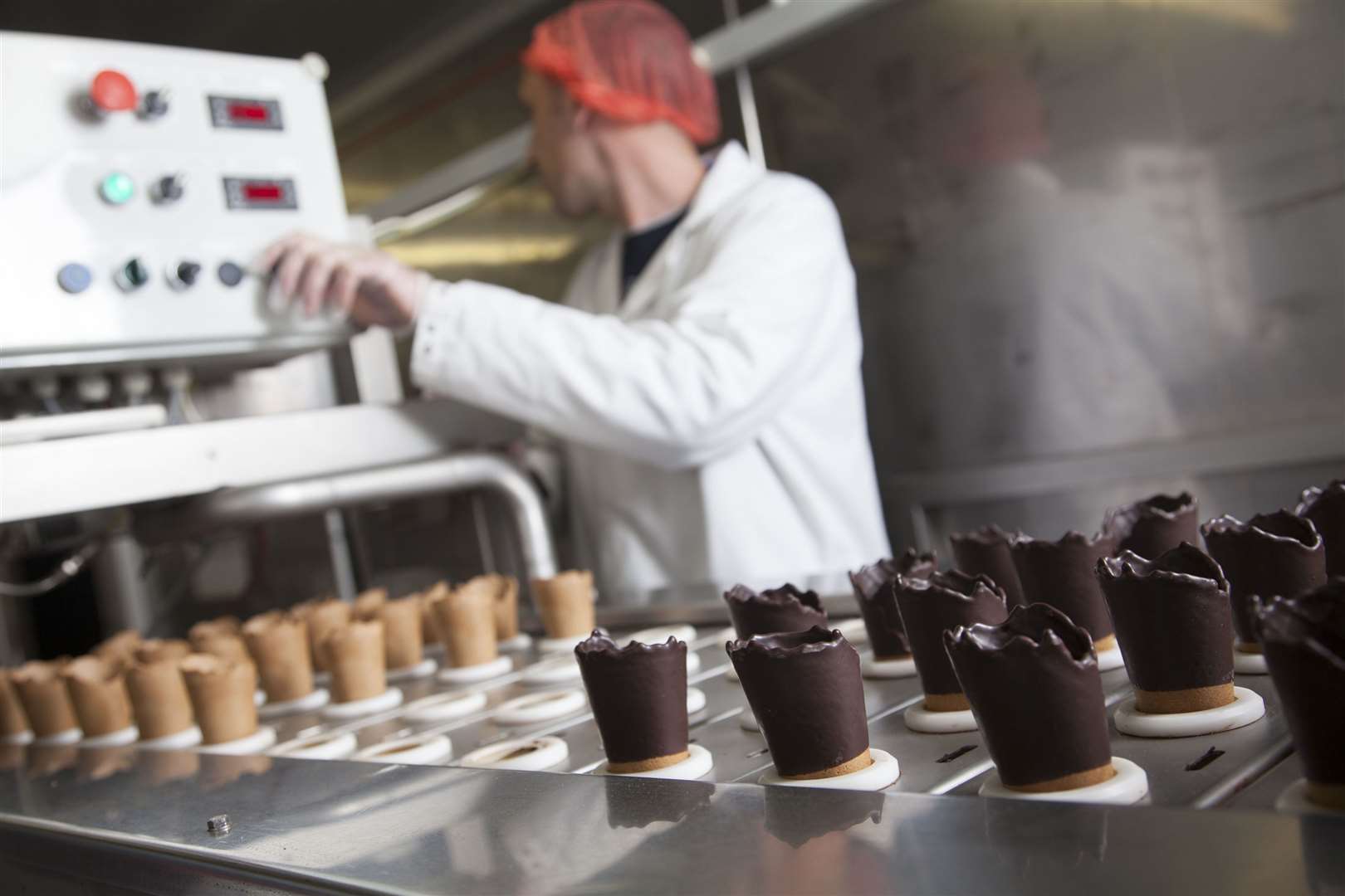 An ice cream cone factory in Manchester (Antonelli/PA)