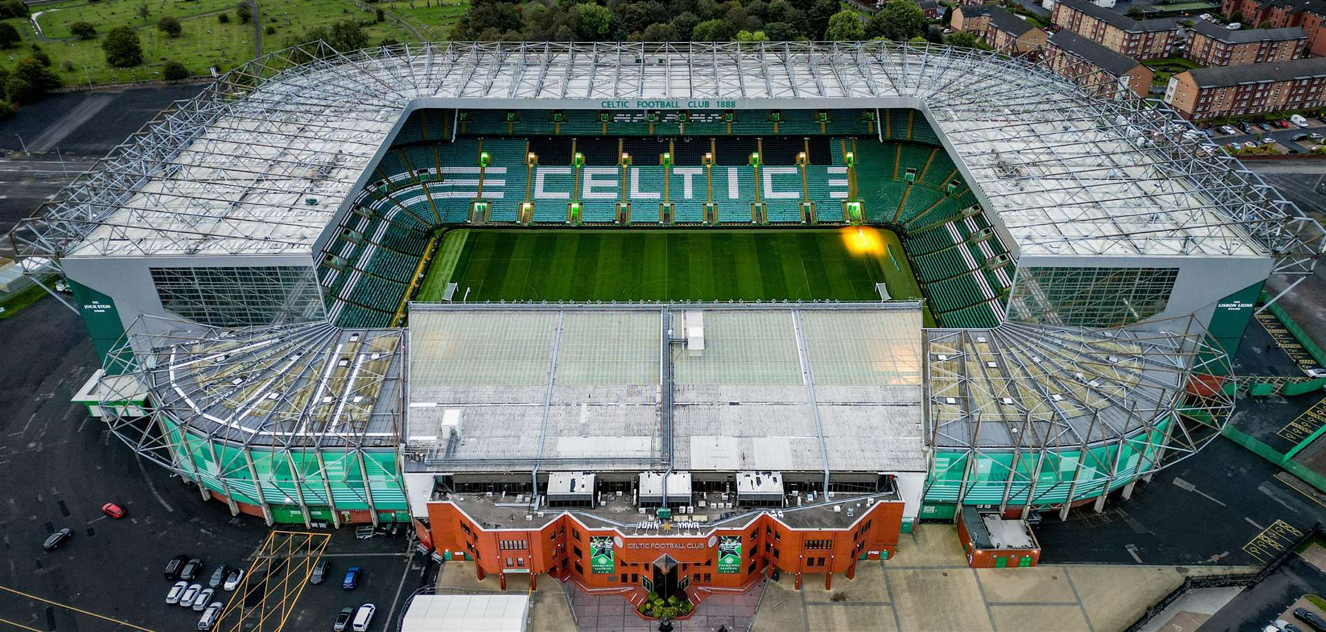 Celtic Park, home of the Scottish champions Celtic.