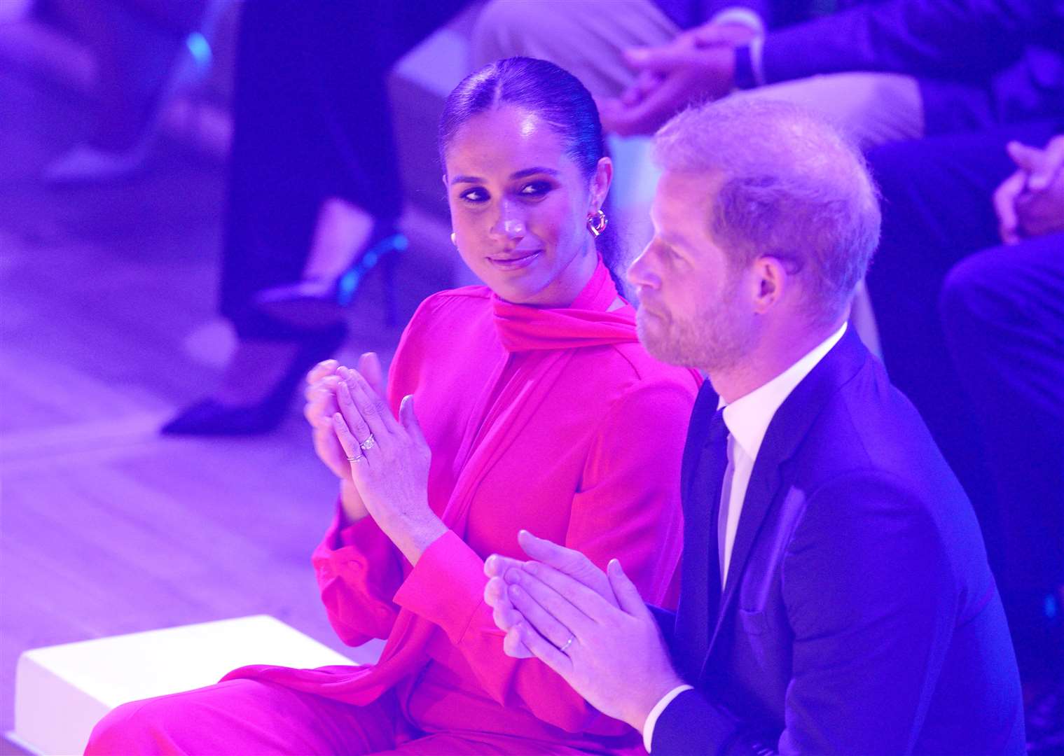 The Duke and Duchess of Sussex at the One Young World Manchester summit (Peter Byrne/PA)