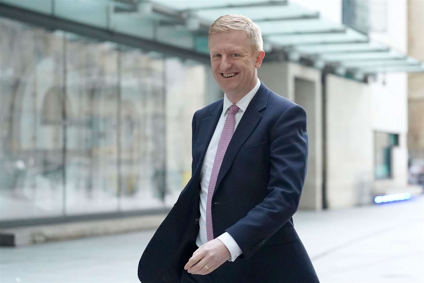 Deputy Prime Minister Oliver Dowden arrives at BBC Broadcasting House in London (Stefan Rousseau/PA)