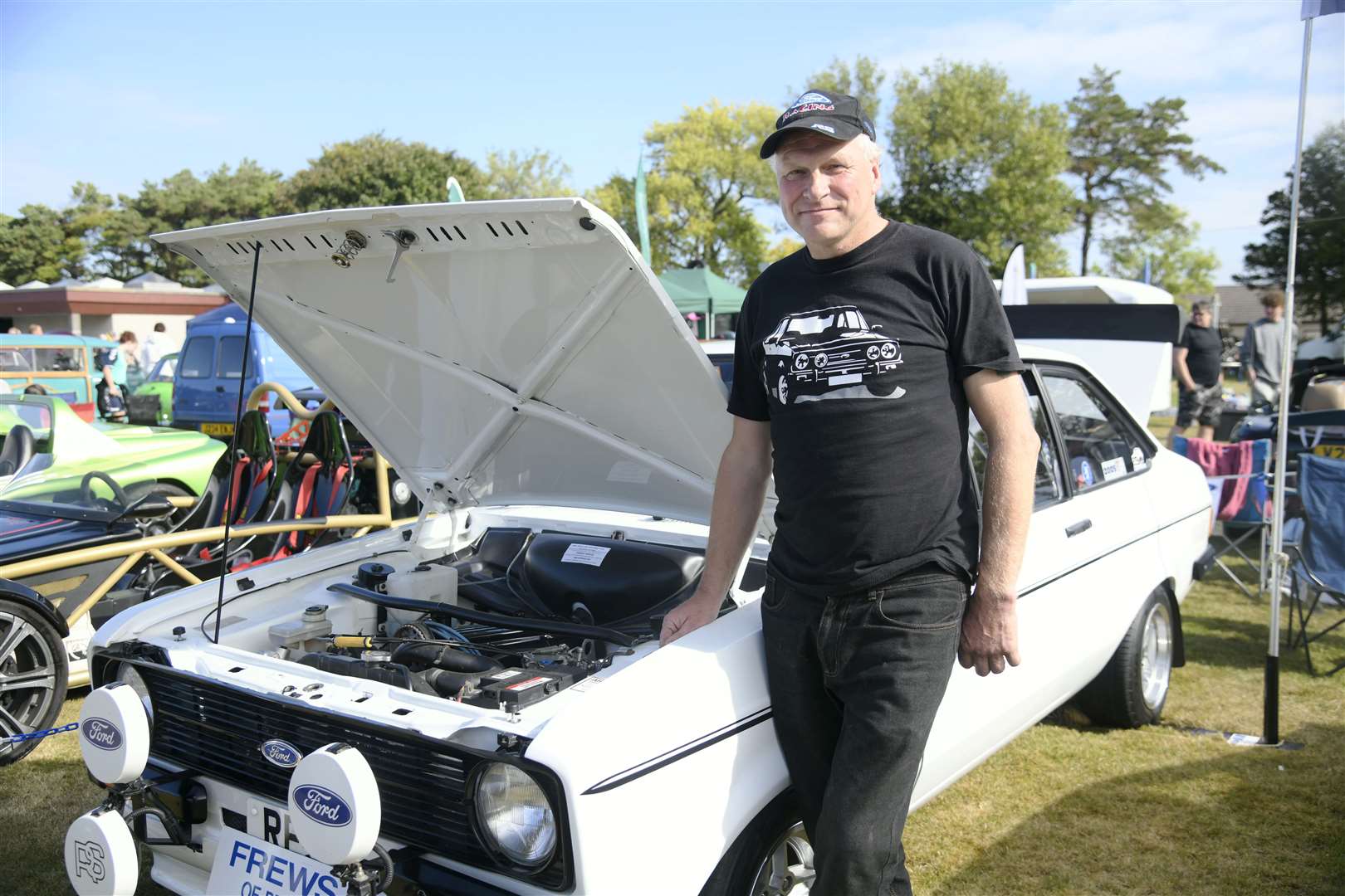 Ian Beats showing off his Ford RS2000...2022 Buckie Classic Car Show. ..Picture: Beth Taylor.