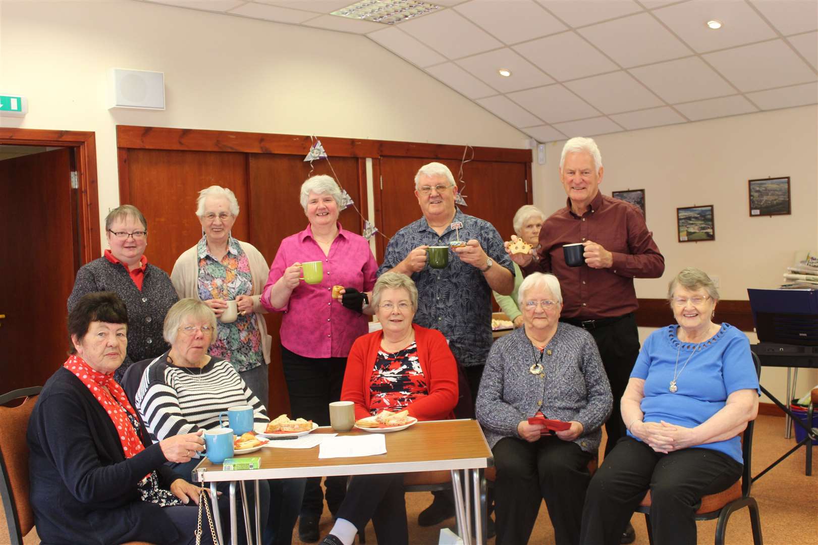 The Tuesday Centre group members in Kemnay enjoyed a Queen's Platinum Jubilee party with entertainment from Ian Dow, Eva Will and Ian Booth. Picture: Griselda McGregor