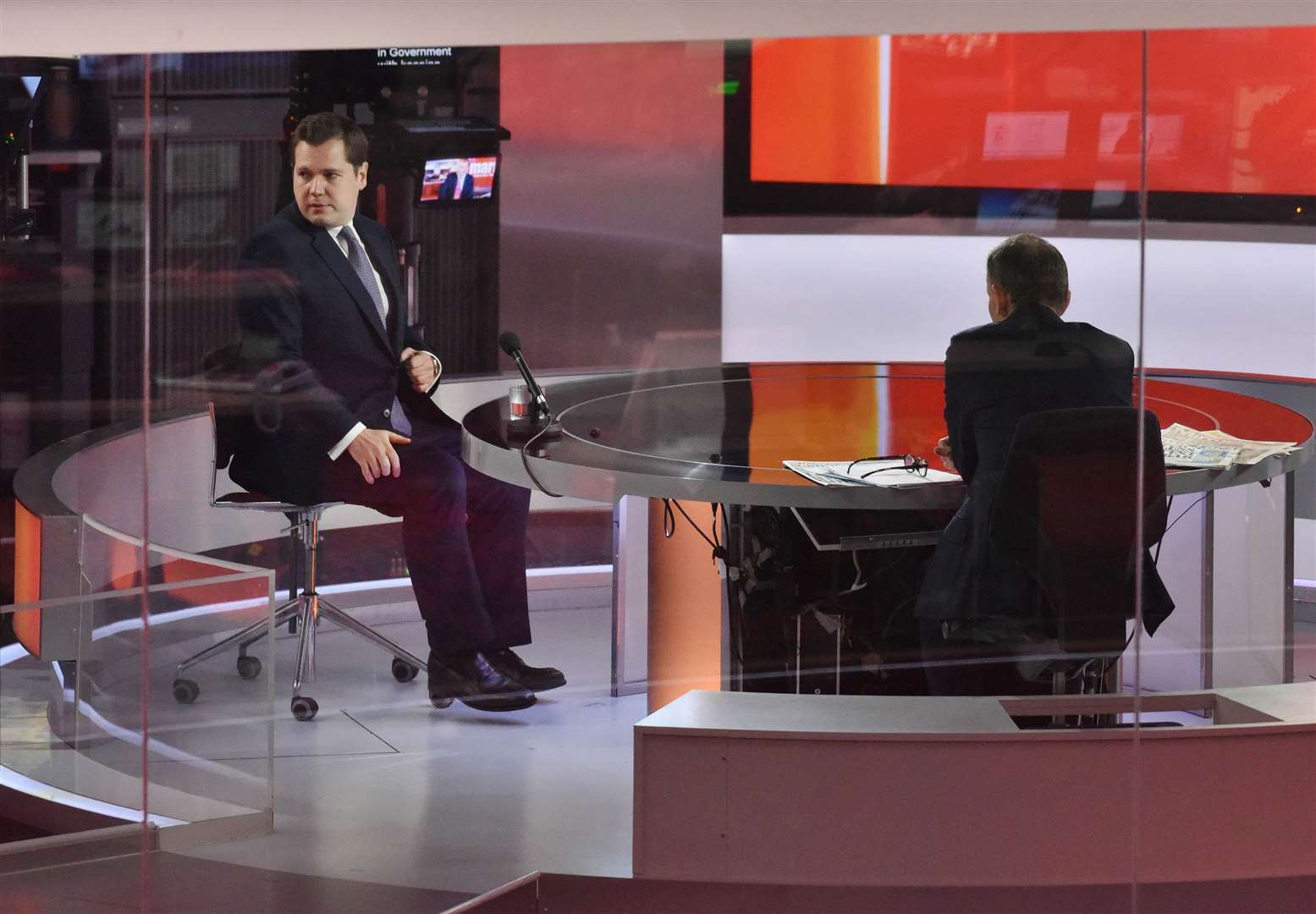 Mr Jenrick, left, appeared on The Andrew Marr Show (Jeff Overs/BBC)