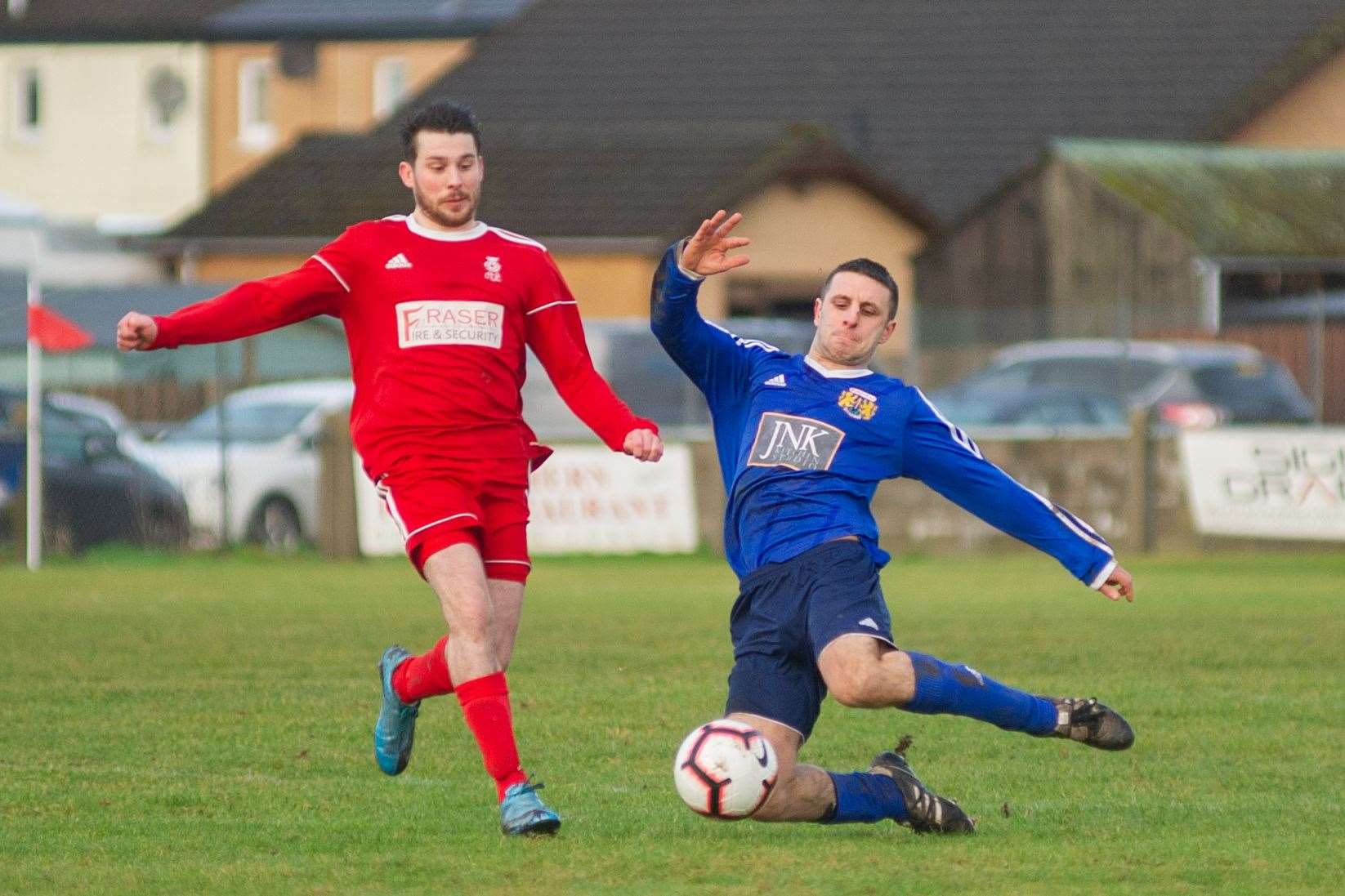 Forres Thistle and Burghead Thistle take part in North Region Junior Second Division this season. Picture: Daniel Forsyth..