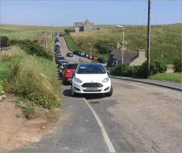 Parking in Collieston is causing problems for residents.