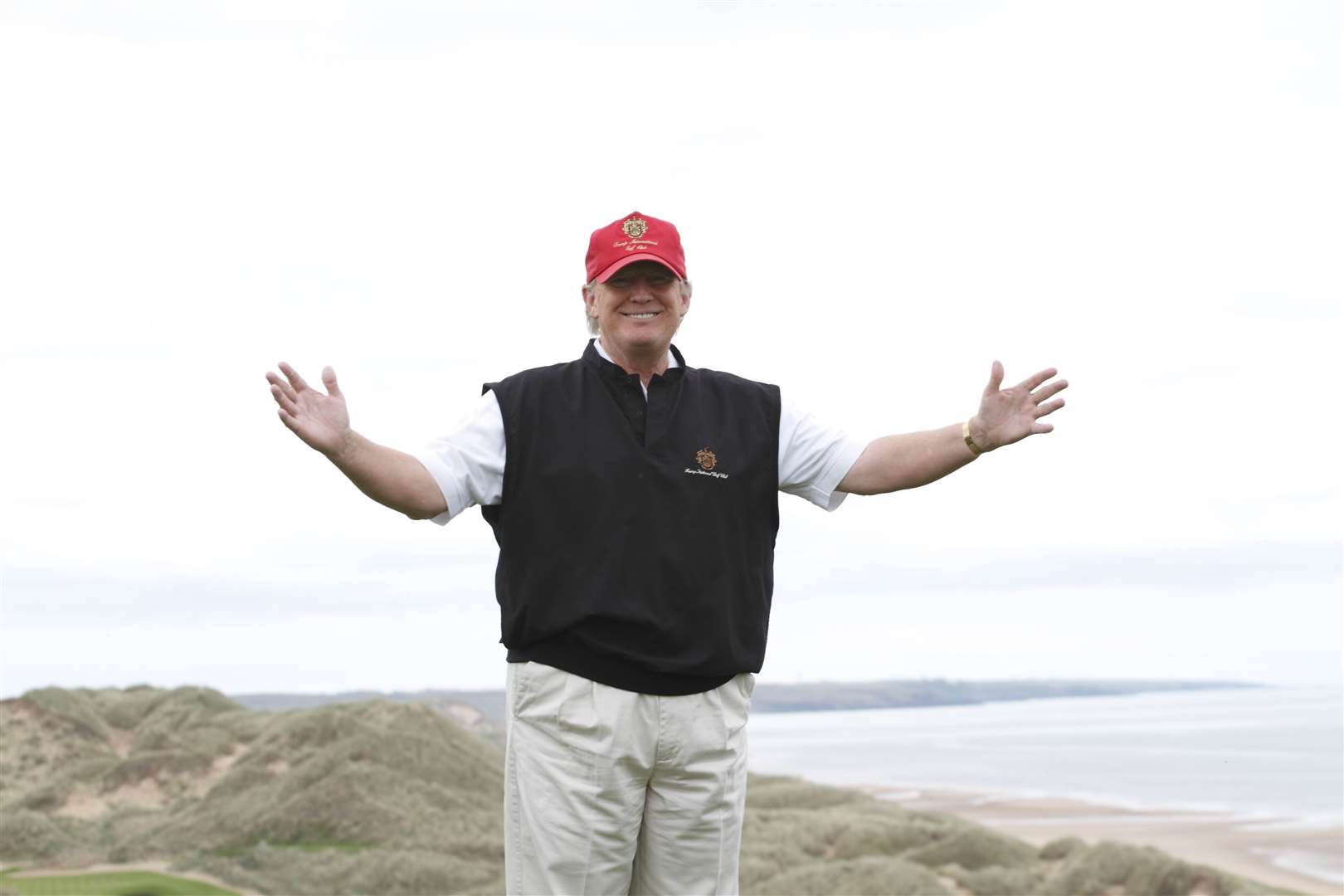 Donald Trump on the fairway. Picture: David Porter