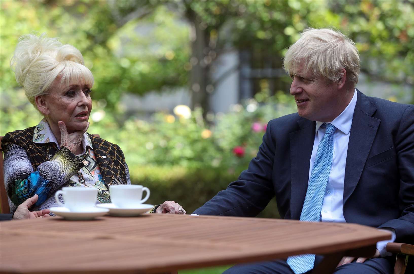 Dame Barbara with former prime minister Boris Johnson (Simon Dawson/PA)
