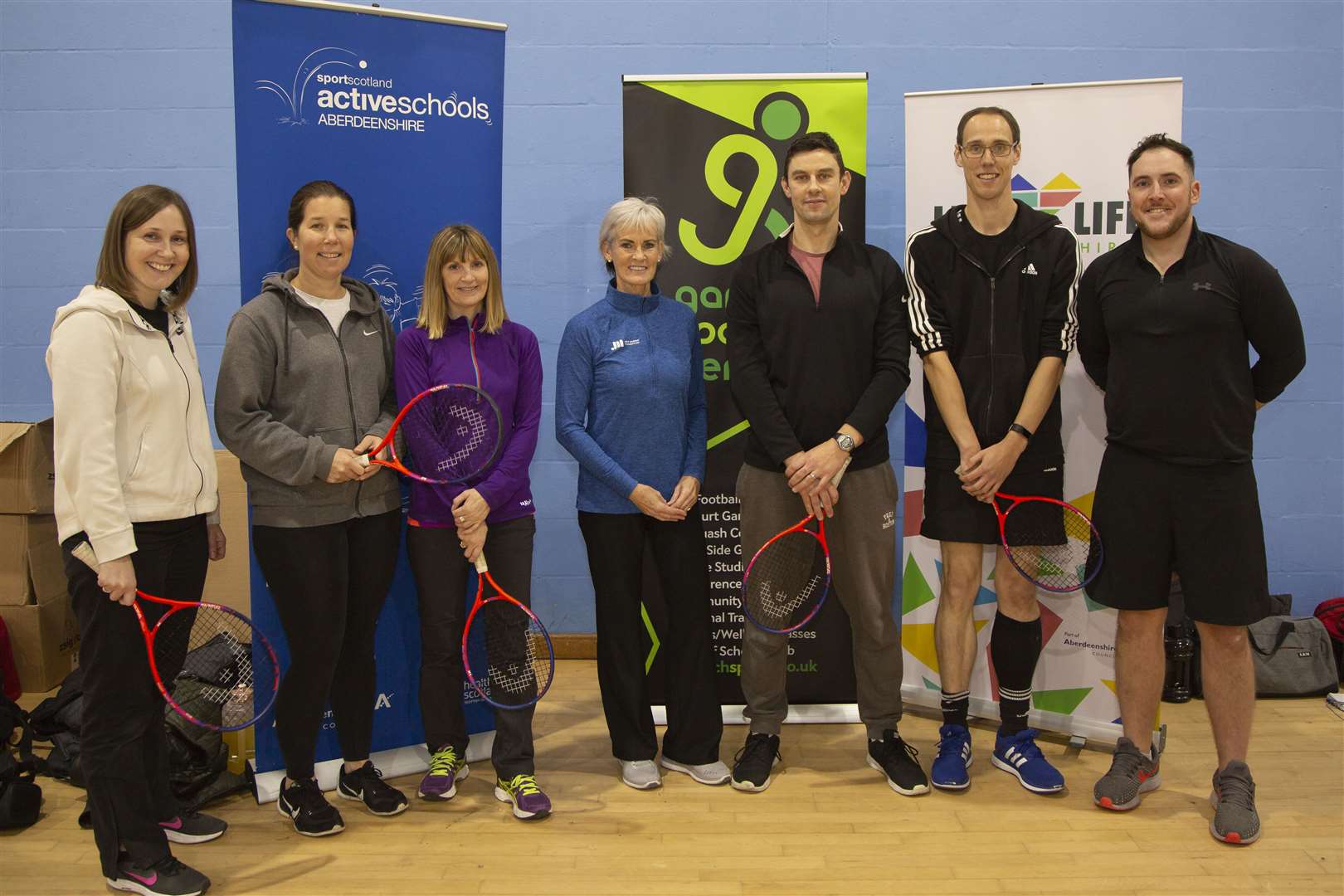Tennis coach Judy Murray (centre) with Aberdeenshire-based secondary teachers. Picture: Paul Douglas