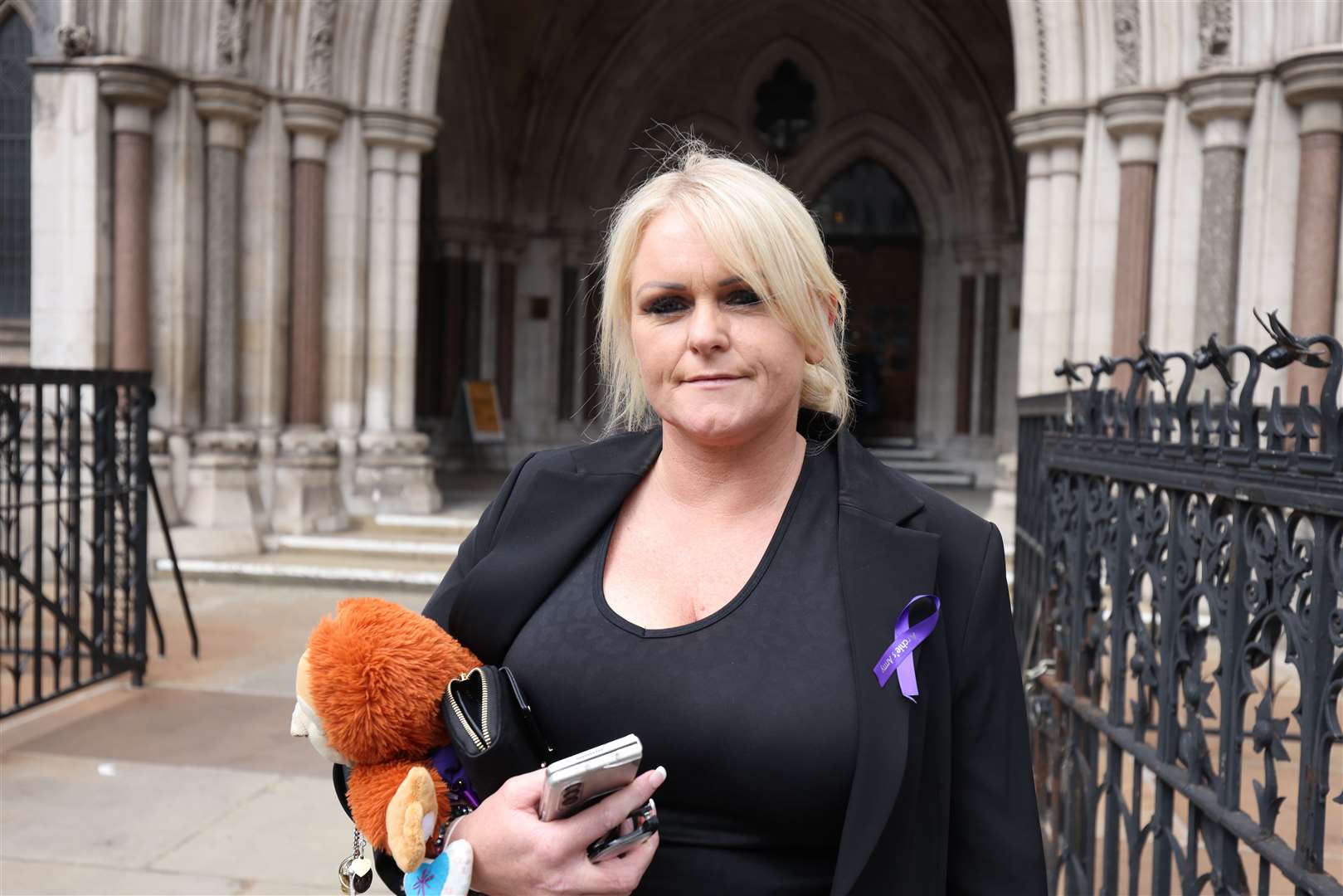 Hollie Dance, mother of Archie Battersbee, outside the High Court (James Manning/PA)