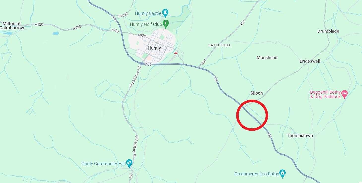 Work will take place to the south of Huntly from May 12 - 24 overnight.
