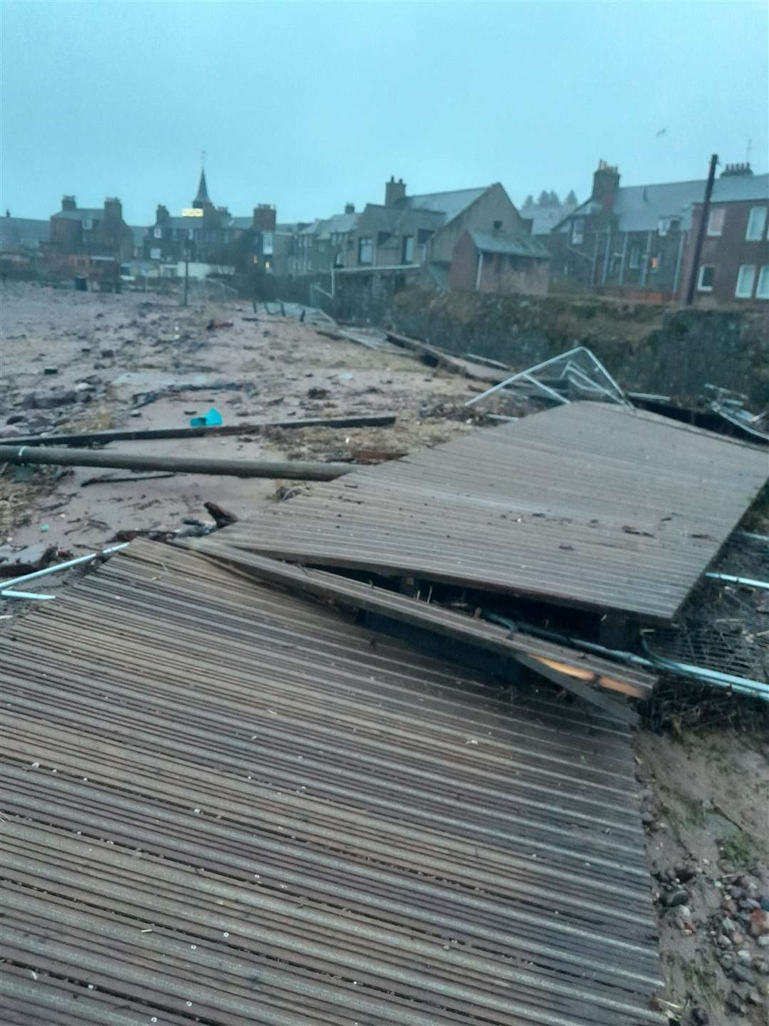 Damage at Stonehaven sea front. Picture: Aberdeenshire Council