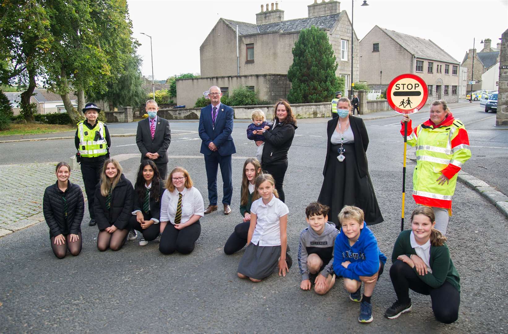 Police, Councillors, Teachers, Lollipop Patrol and pupils are calling for the war memorial junction and surronding areas to be made safer...Picture: Becky Saunderson..