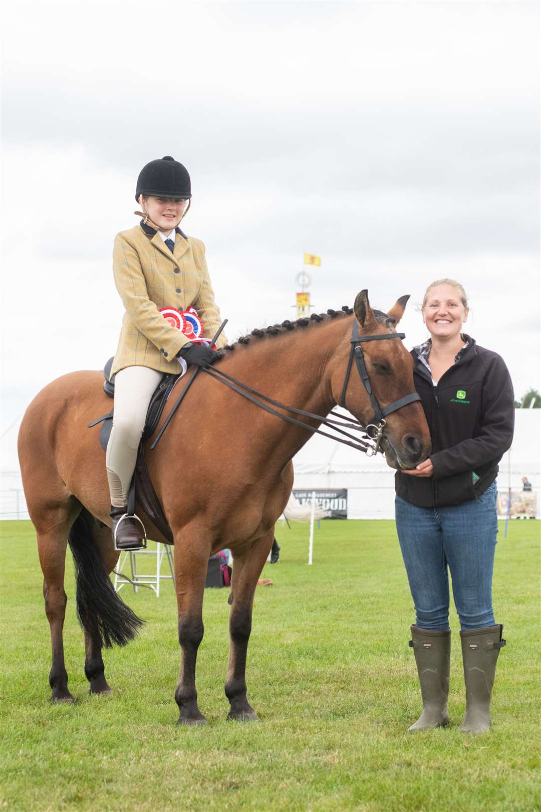 Libby Roseveare and her mum Anna with Odi at Keith Show Sunday. Picture: Daniel Forsyth
