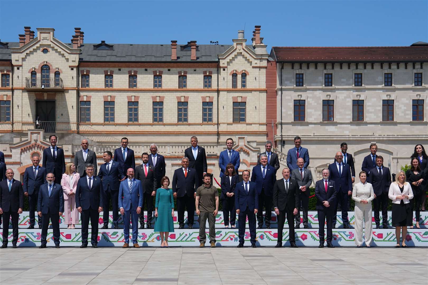 European leaders at the European Political Community summit near Chisinau (Carl Court/PA)
