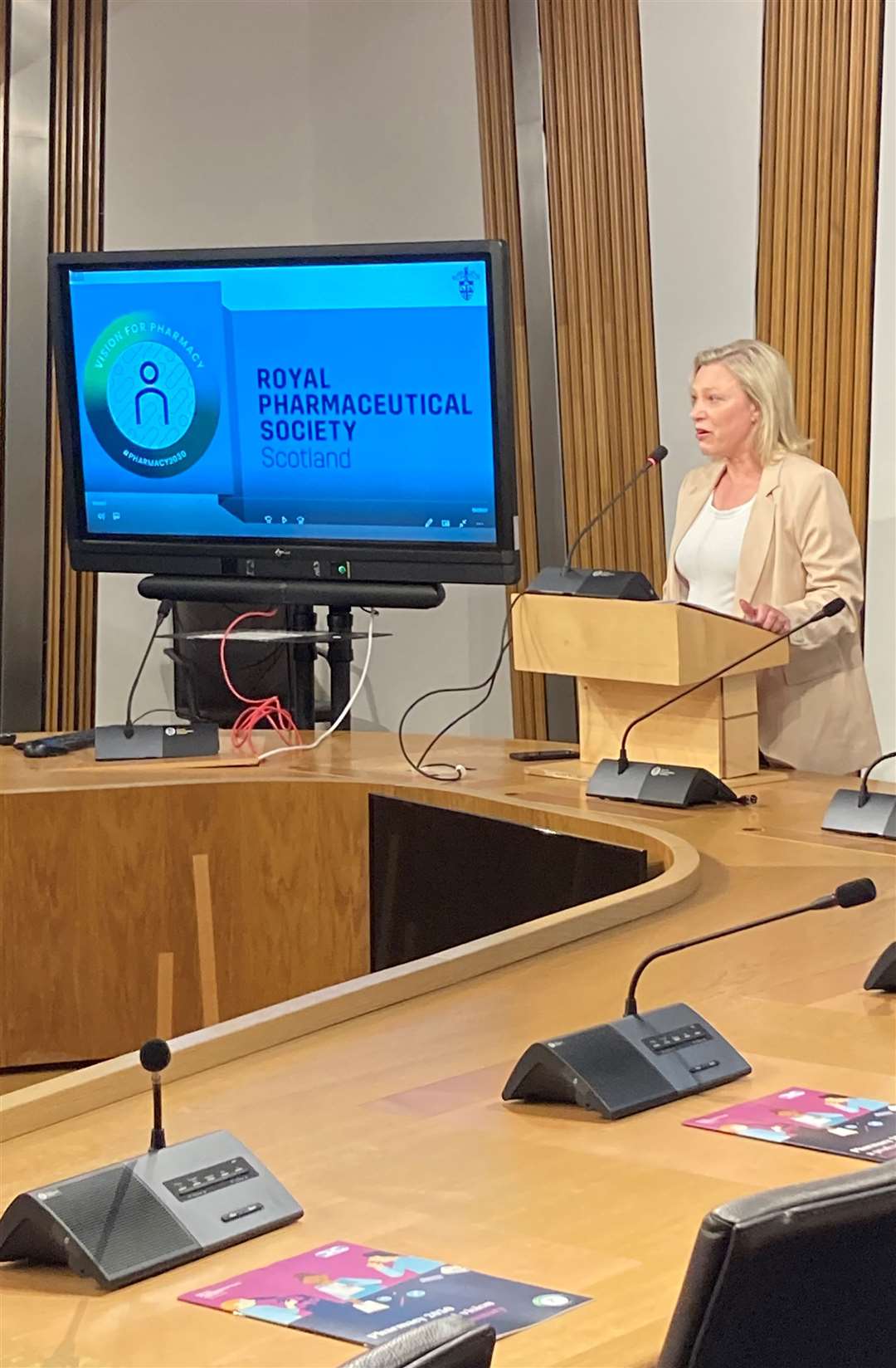 Aberdeenshire East MSP Gillian Martin hosted the parliamentary reception highlighting a new professional vision for pharmacy in Scotland.
