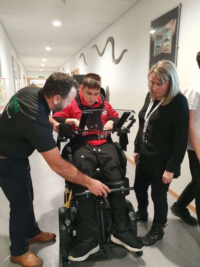 A charity boost helped buy a specialised wheelchair for Ethan.